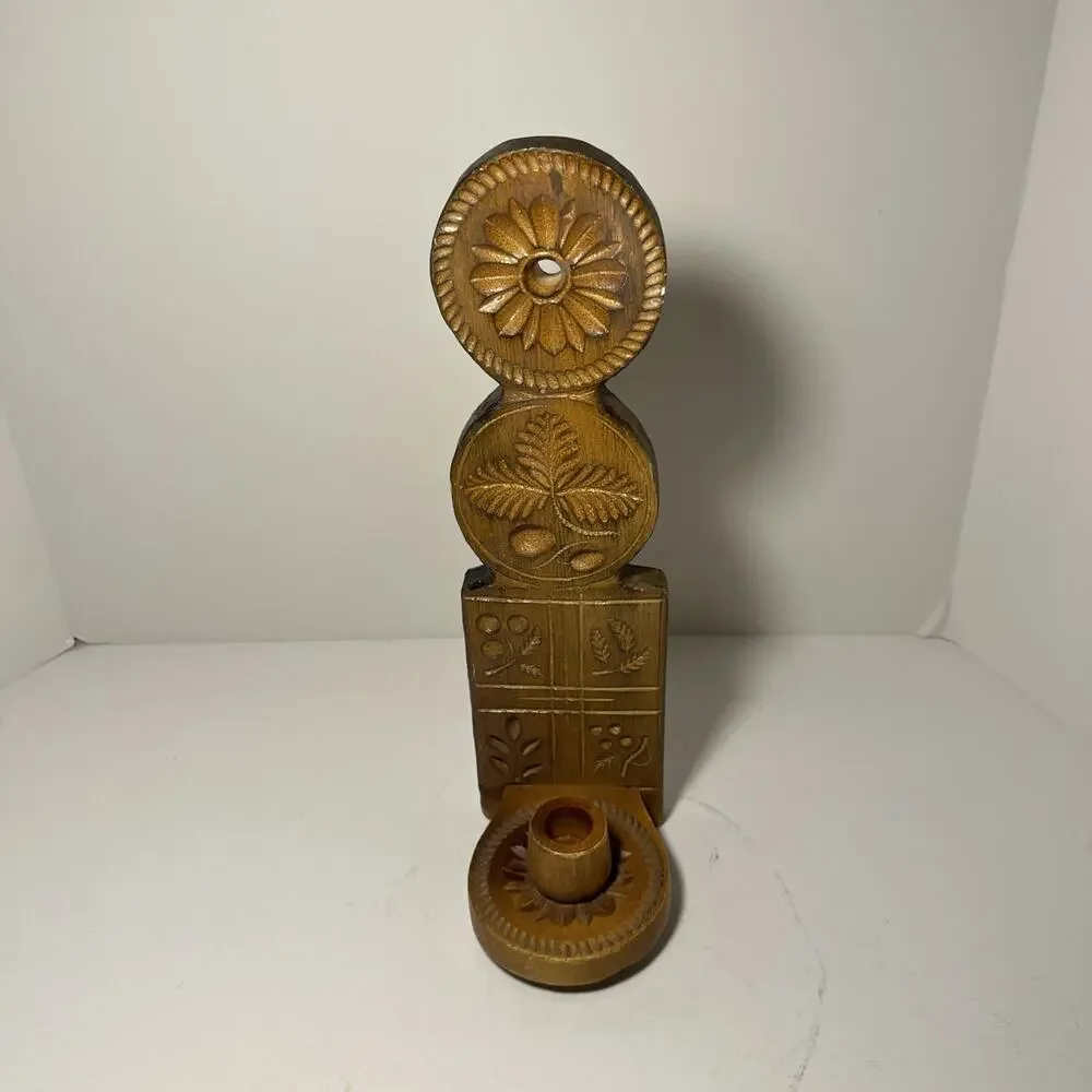 Vintage Wooden Wall Sconce Farmhouse Aesthetic Decor 12 X 4 Made In Canada